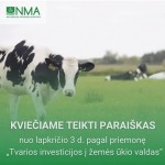 NMA parama tvarioms investicijoms į žemės ūkio valdas